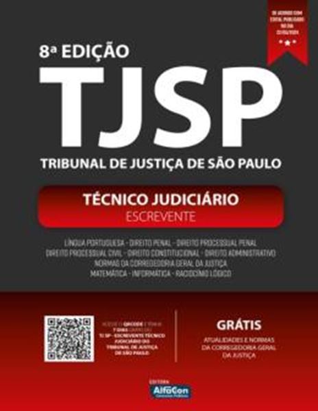 Picture of APOSTILA - TJSP – ESCREVENTE TECNICO JUDICIARIO DO TRIBUNAL DE JUSTICA DE SAO PAULO – 8? EDICAO